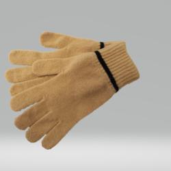 CANARY YELLOW AND BLACK GLOVES 100% LAMBSWOOL
